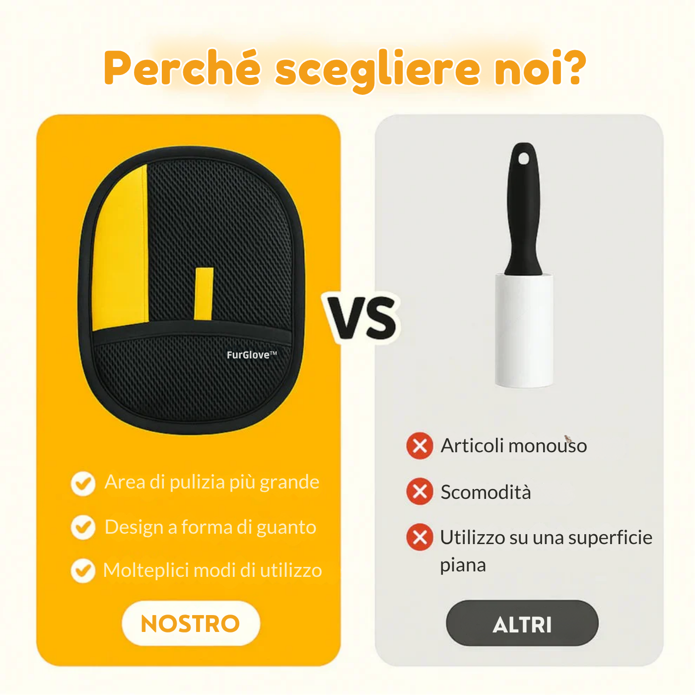 FurGlove™ – Il guanto definitivo per la rimozione dei peli di animali domestici