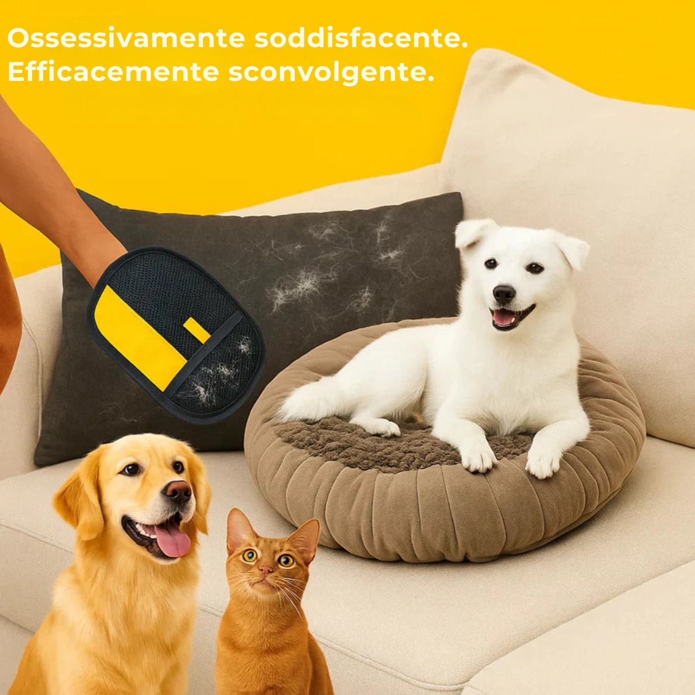 FurGlove™ – Il guanto definitivo per la rimozione dei peli di animali domestici