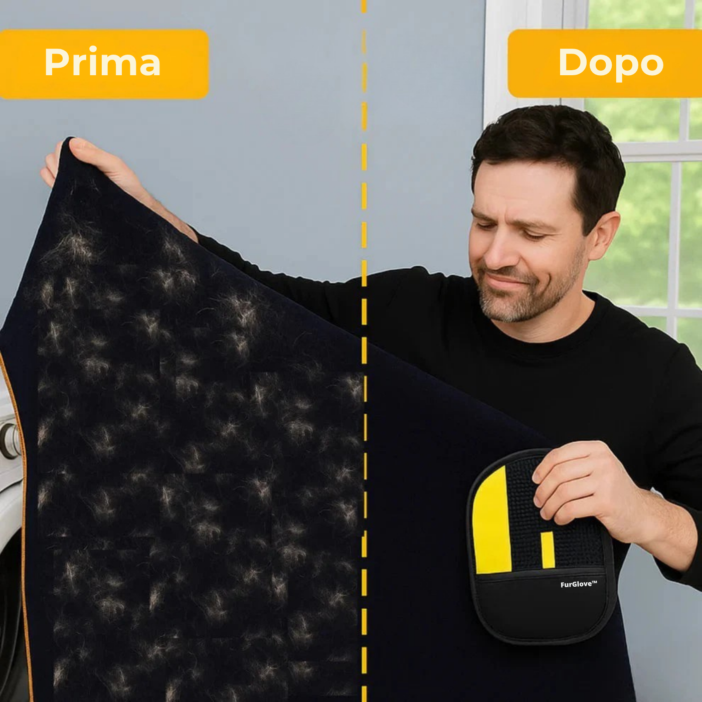 FurGlove™ – Il guanto definitivo per la rimozione dei peli di animali domestici